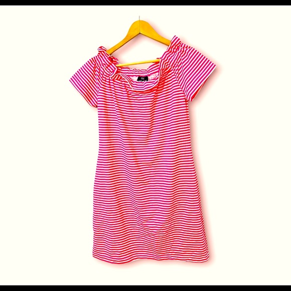 Sailor-Sailor Sleeveless Dress-Hot Pink Stripe - Picture 3 of 3
